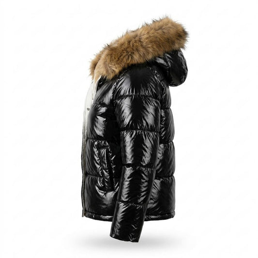 Allsaints Leather - Rasin | Glossy Padded Jacket Women