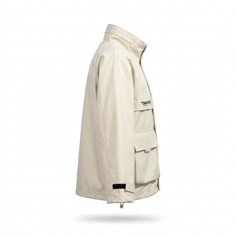 Allsaints Leather - Armon | High-Collar Multi-Pocket Jacket Unisex