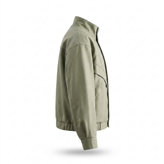 Allsaints Leather - Matal | High-Collar Relaxed-Fit Jacket Unisex