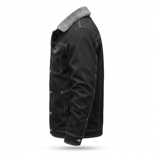 Allsaints Leather - Muvom | Sherpa-Lined Button-Up Jacket Men