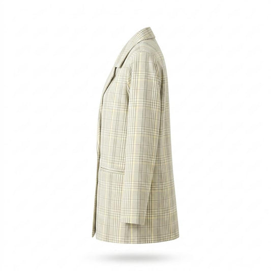 Allsaints Leather - Ralin | Double-Breasted Plaid Blazer Women