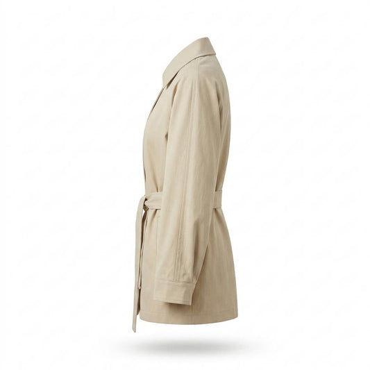 Allsaints Leather - Kamon | Collarless Belted Jacket Women
