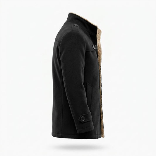 Allsaints Leather - Vemak | Shearling-Lined Single-Breasted Coat Men