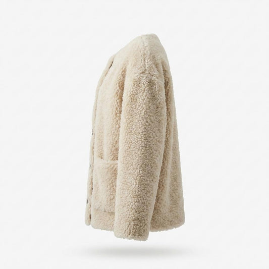 Allsaints Leather - Laser | Fleece Button-Front Jacket Women