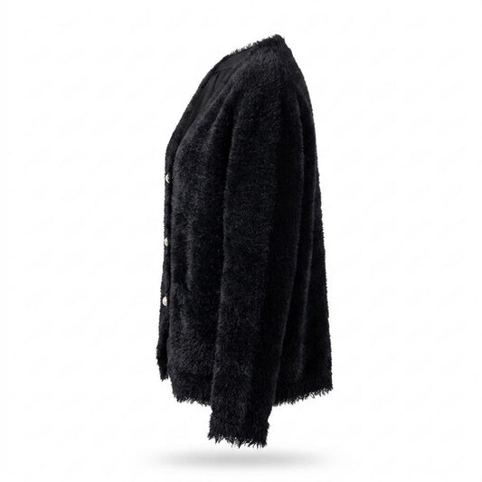 Allsaints Leather - Nitor | Fuzzy Button-Front Knit Cardigan Women