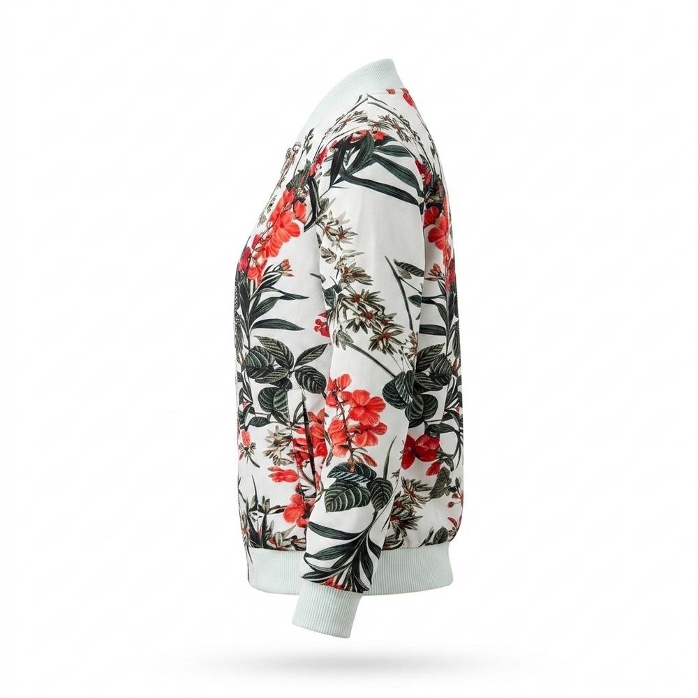 Allsaints Leather - Yures | Floral Print Zip-Up Jacket Women