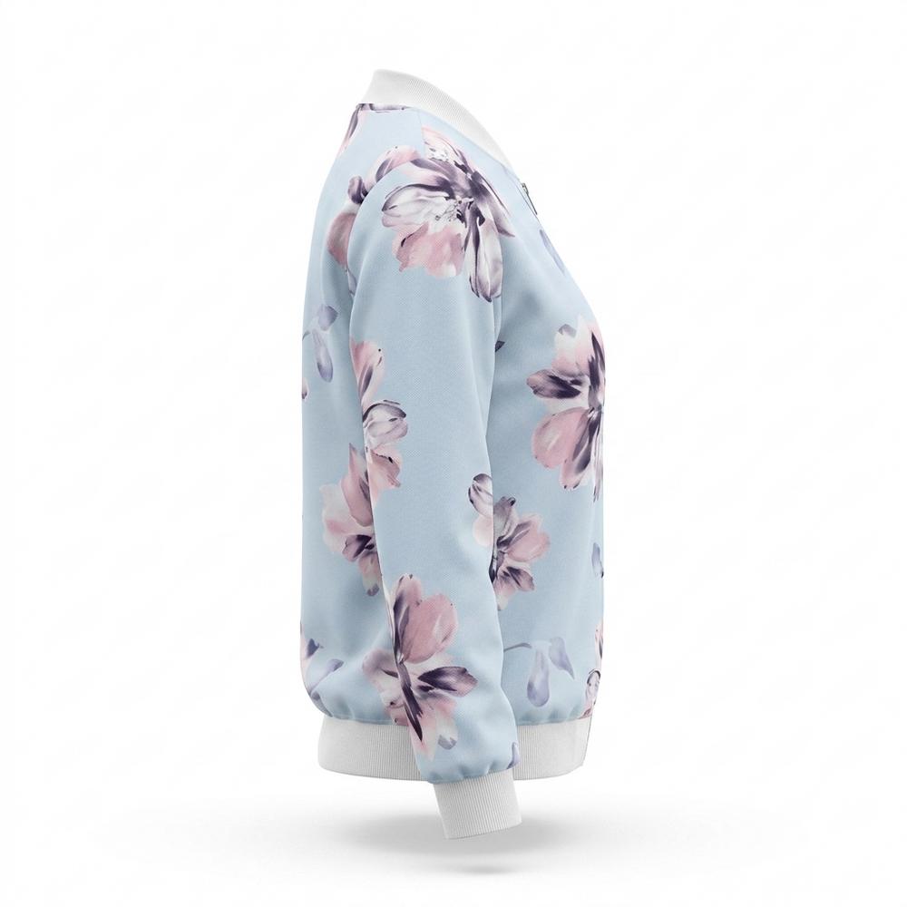 Allsaints Leather - Salev | Floral Zip-Up Jacket Women