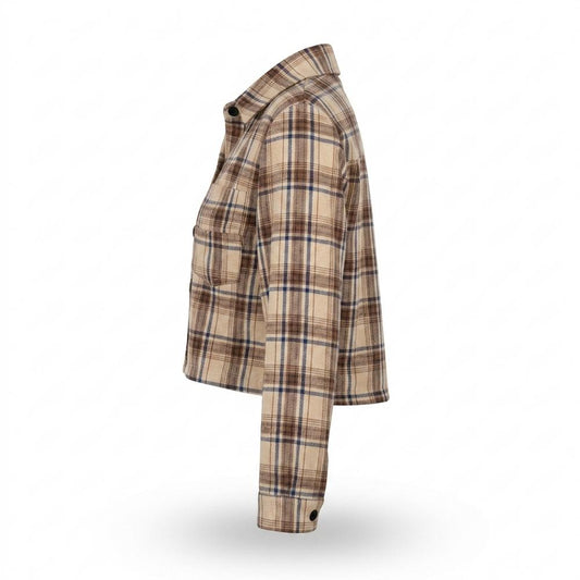 Allsaints Leather - Zemin | Cropped Plaid Jacket Women