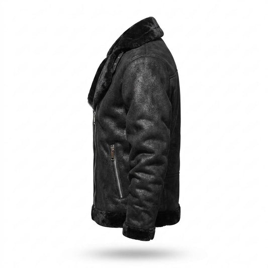 Allsaints Leather - Lokar | Faux-Shearling Asymmetrical Jacket Men