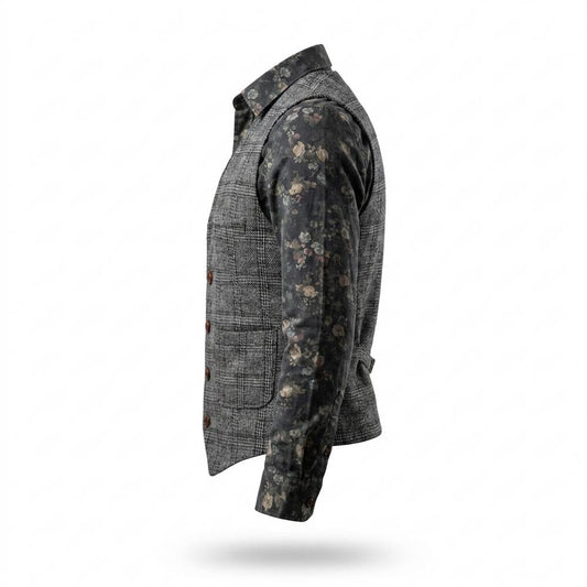Allsaints Leather - Lalan | Plaid Slim-Fit Vest Men