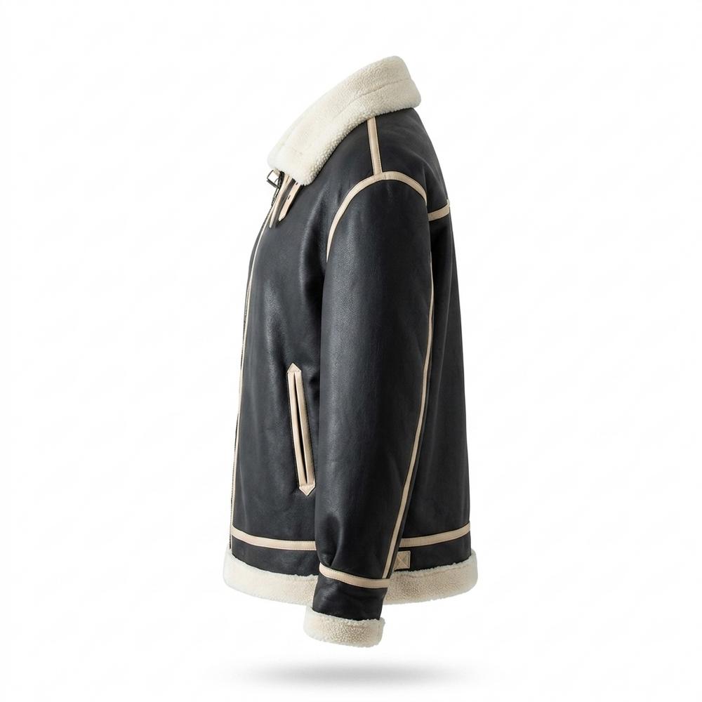 Allsaints Leather - Sevel | Shearling-Lined Zip-Up Jacket Unisex