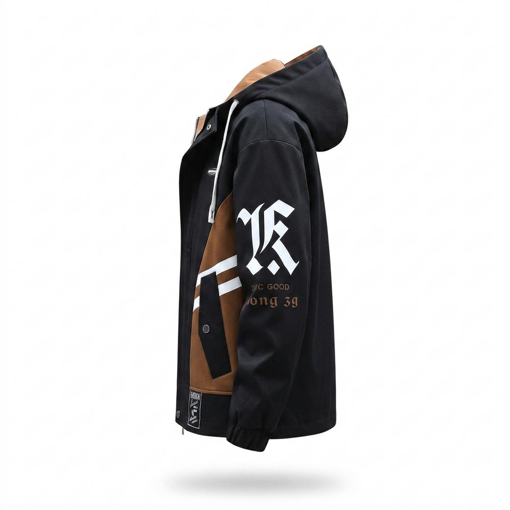 Allsaints Leather - Lenav | Hooded Color-Block Jacket Men