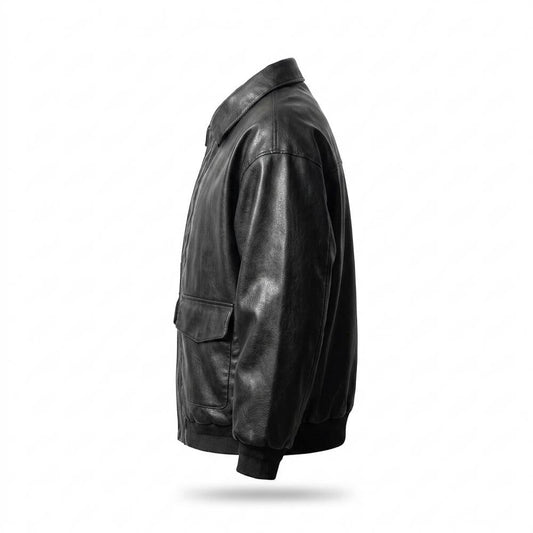 Allsaints Leather - Lelen | Oversized Collared Leather Jacket Unisex