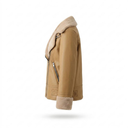 Allsaints Leather - Savan | Shearling-Lined Asymmetrical Leather Jacket Women