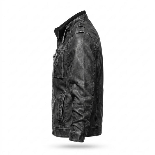 Allsaints Leather - Yiwed | Washed Lined Leather Jacket Men