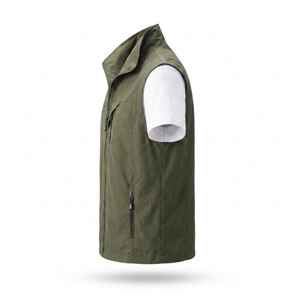 Allsaints Leather - Zesev | Zip-Up Lightweight Vest Men