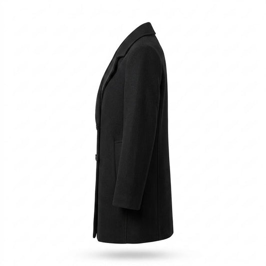 Allsaints Leather - Satir | Double-Breasted Notched Lapel Coat Women