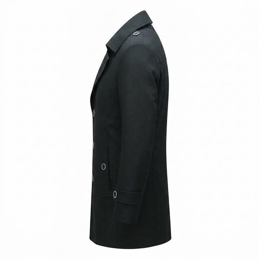 Allsaints Leather - Sozed | Single-Breasted Lined Coat Men