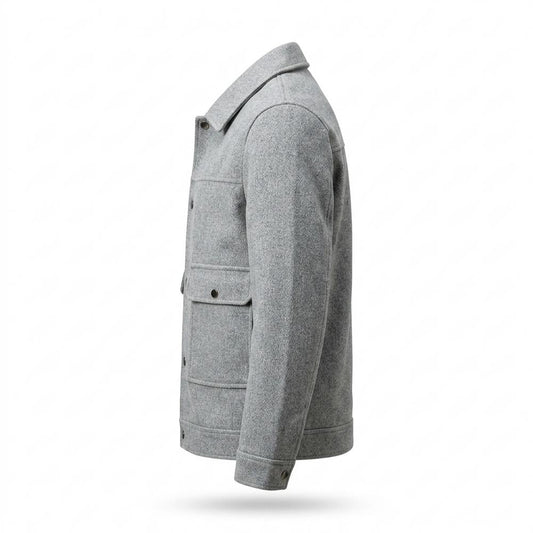 Allsaints Leather - Lesin | Heathered Buttoned Jacket Men