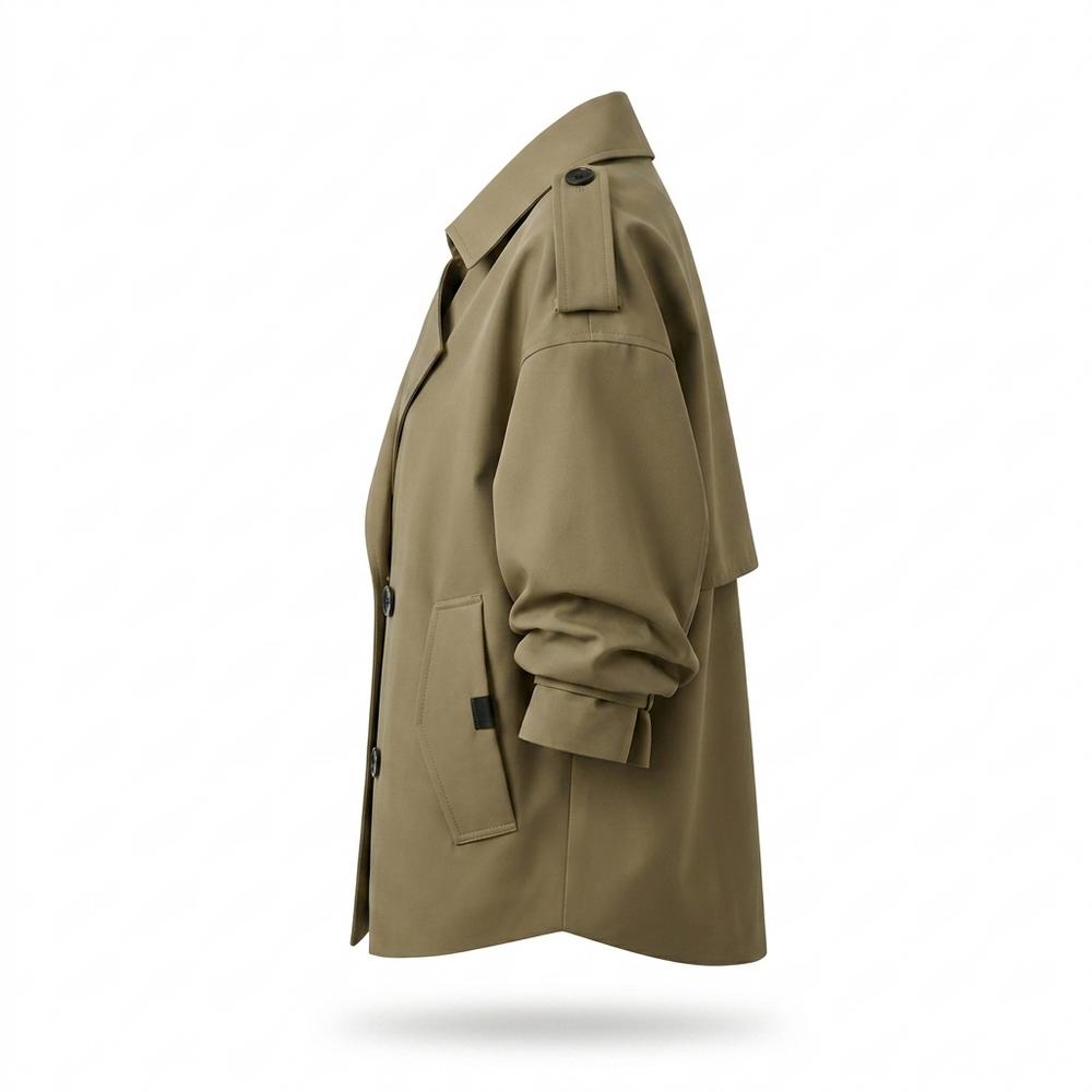 Allsaints Leather - Virev | Double-Breasted Cropped Jacket Women