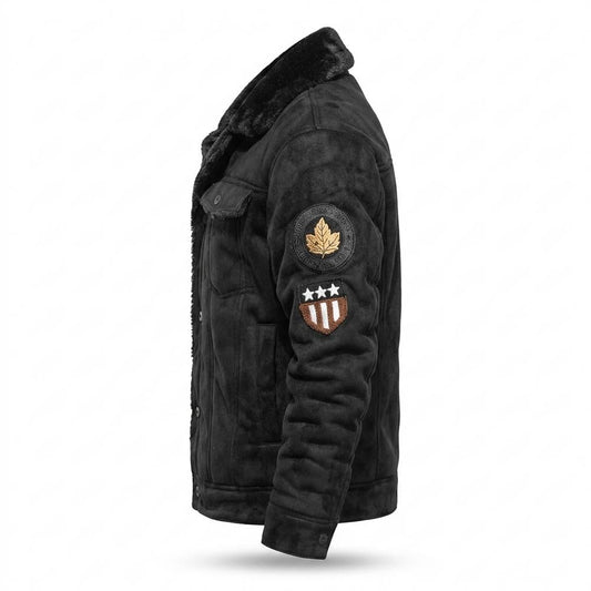 Allsaints Leather - Elsol | Fleece-Lined Faux Suede Jacket Men
