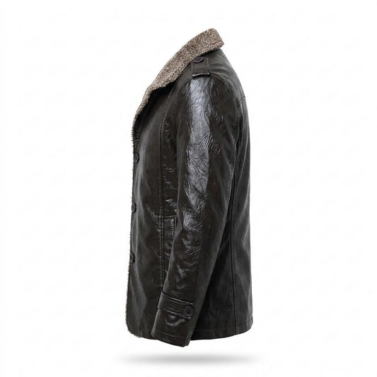 Allsaints Leather - Savak | Shearling-Lined Buttoned Jacket Men