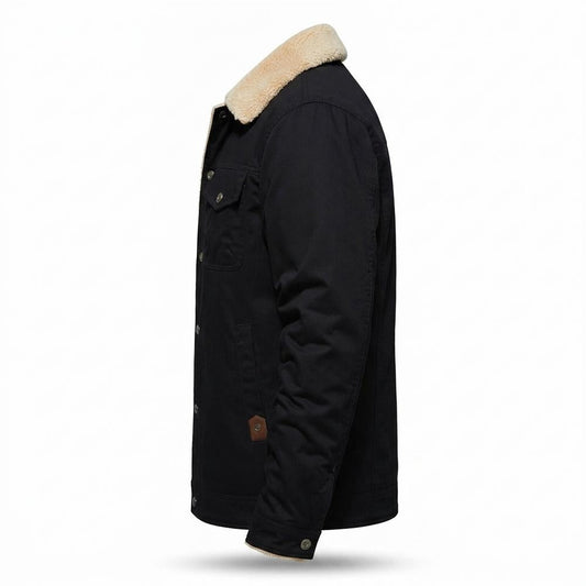 Allsaints Leather - Zeser | Sherpa-Lined Trucker-Style Jacket Men