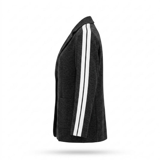 Allsaints Leather - Ladar | Heathered Striped-Sleeve Blazer Women