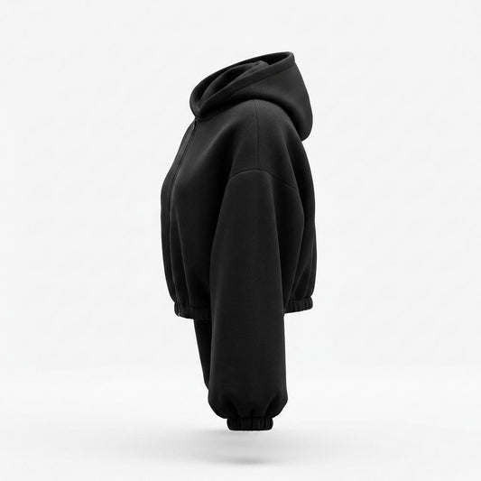 Allsaints Leather - Arron | Cropped Zip-Up Hoodie Women