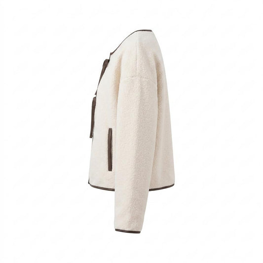 Allsaints Leather - Alzan | Collarless Tie-Front Jacket Women