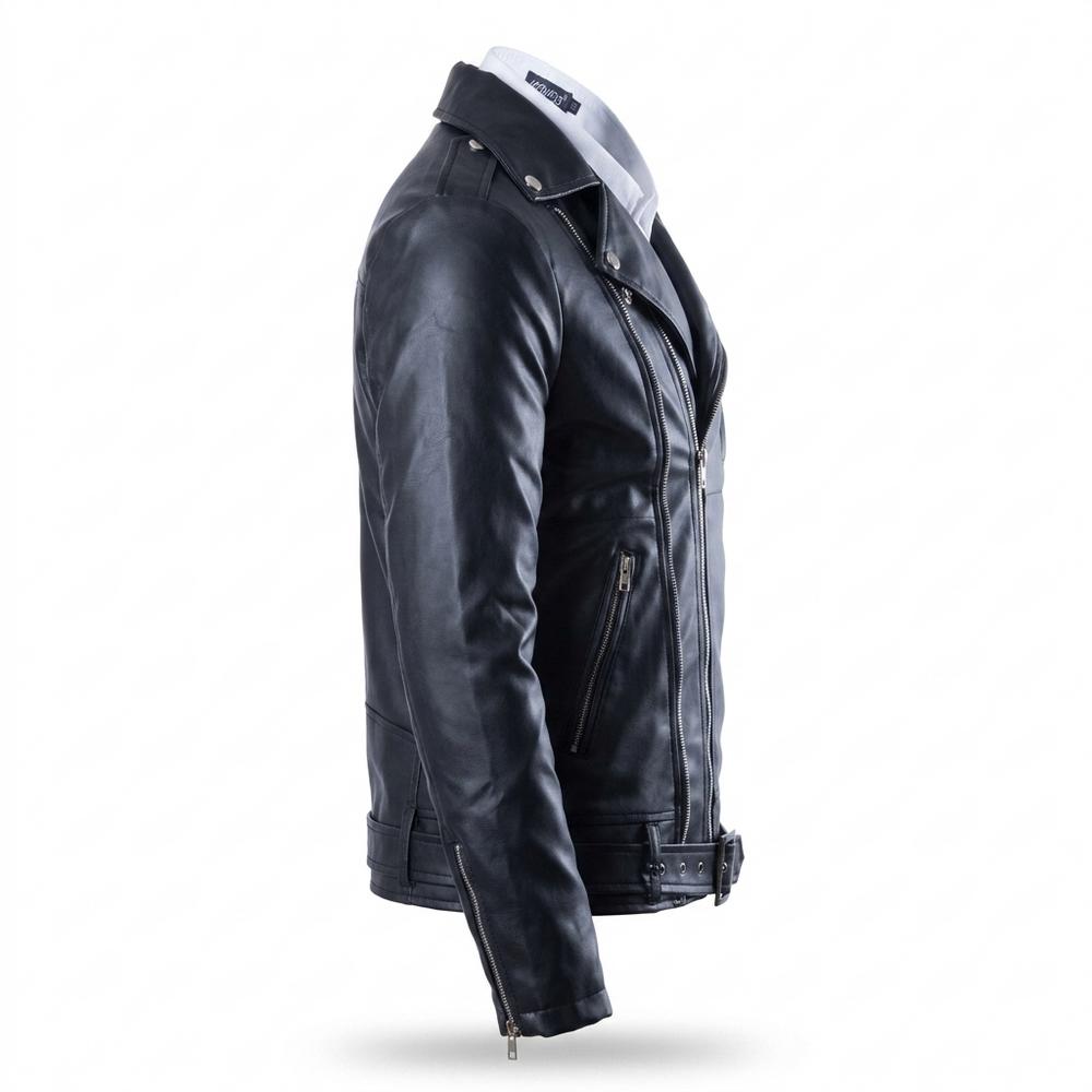 Allsaints Leather - Rivar | Asymmetrical Belted Leather Jacket Men