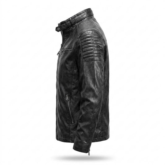 Allsaints Leather - Eefin | Quilted Zippered Jacket Men