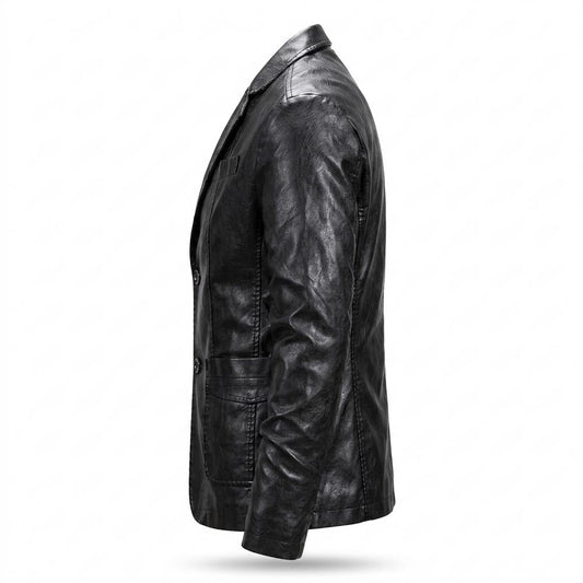 Allsaints Leather - Eogal | Faux-Leather Two-Button Blazer Men