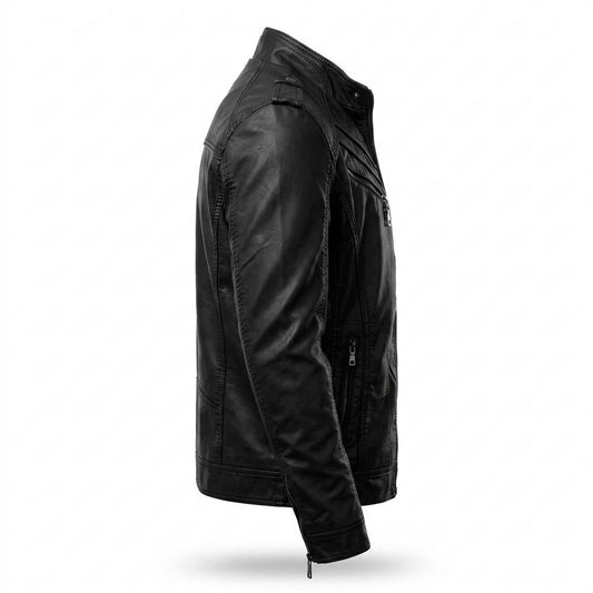 Allsaints Leather - Eedak | Quilted Multi-Pocket Leather Jacket Men