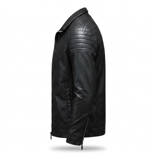 Allsaints Leather - Yomar | Quilted Zip-Up Leather Jacket Men