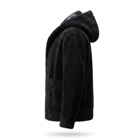 Allsaints Leather - Alnor | Hooded Textured Jacket Men