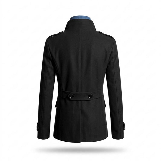 Allsaints Leather - Yuvod | Double-Breasted Wool-Blend Coat Men