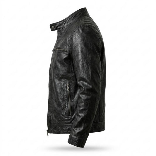 Allsaints Leather - Kemel | Textured Slim-Fit Leather Jacket Men