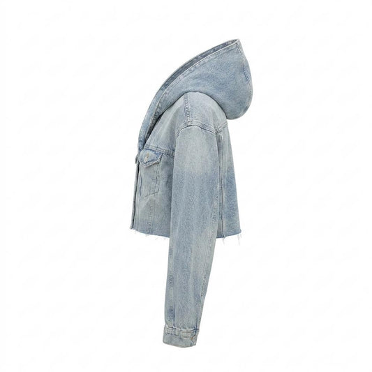 Allsaints Leather - Romel | Cropped Hooded Denim Jacket Women