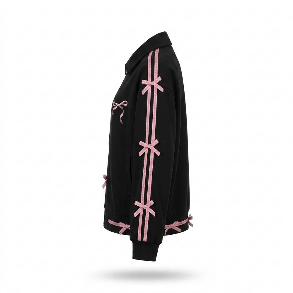 Allsaints Leather - Comir | Zip-Up Bow-Detail Jacket Women