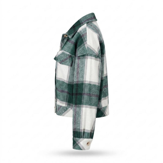 Allsaints Leather - Elsan | Plaid Cropped Jacket Women