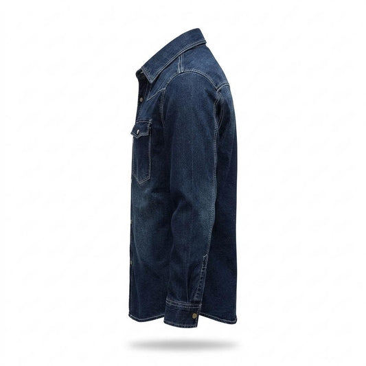 Allsaints Leather - Vegik | Denim Long-Sleeved Shirt Men