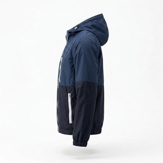 Allsaints Leather - Nelin | Color-Blocked Hooded Jacket Unisex
