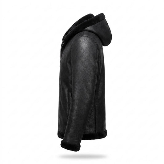 Allsaints Leather - Lanal | Hooded Shearling-Lined Jacket Men