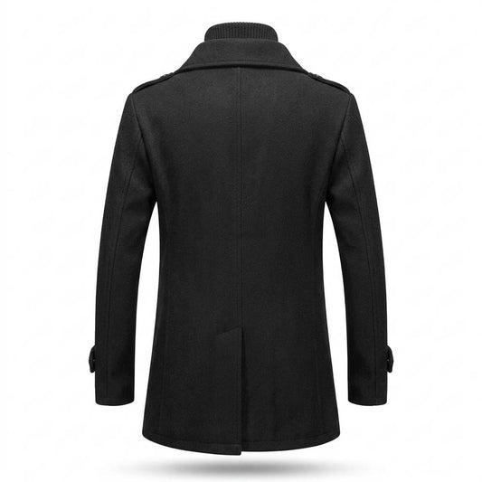 Allsaints Leather - Lomor | Wool-Blend Funnel-Neck Coat Men