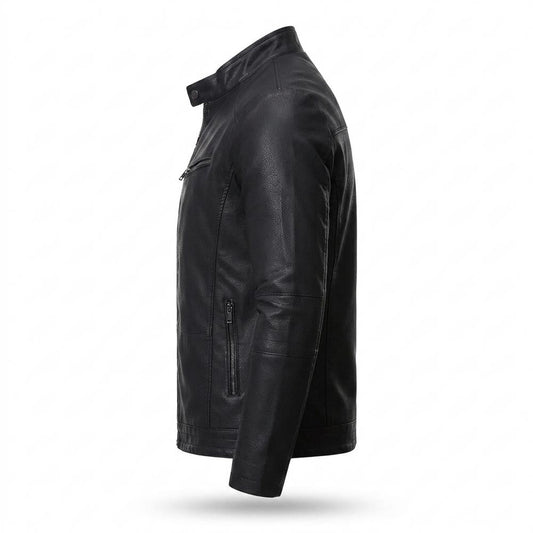 Allsaints Leather - Ruwen | Lined Stand-Collar Leather Jacket Men