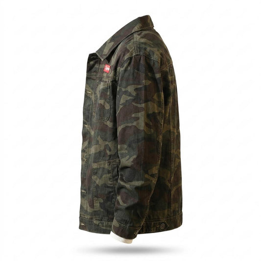 Allsaints Leather - Rihuv | Camouflage Button-Front Denim Jacket Men