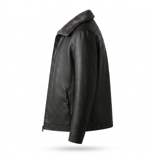 Allsaints Leather - Tizan | Fleece-Lined Zip-Up Leather Jacket Men