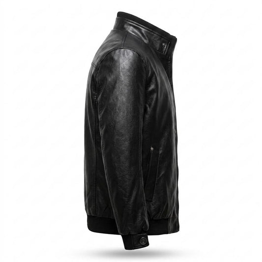 Allsaints Leather - Ladan | Zip-Up Stand-Collar Leather Jacket Men