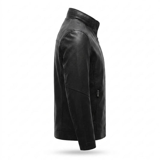 Allsaints Leather - Yoron | Zippered Stand-Collar Leather Jacket Men